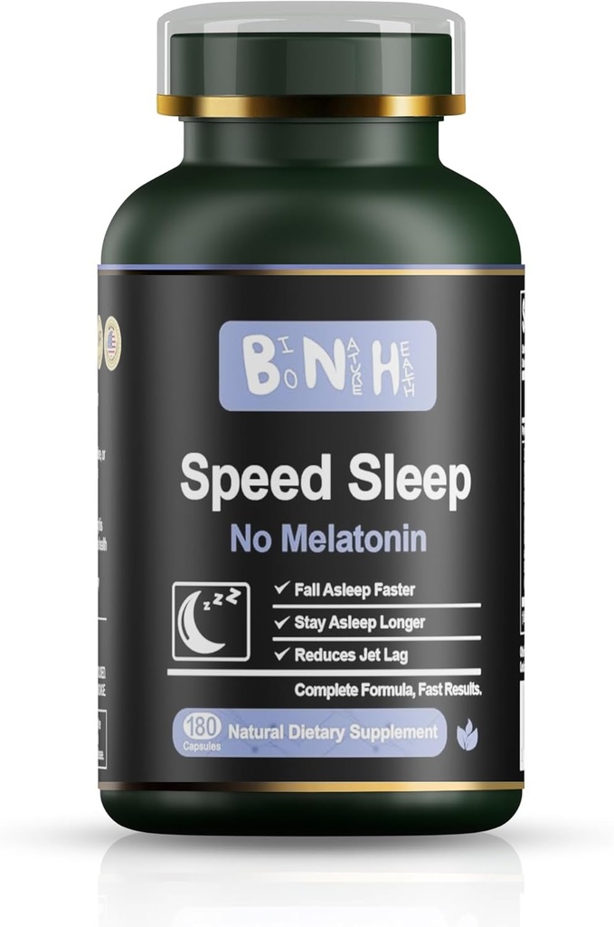 BNH 速度睡眠 - 美拉图宁自由公式 - 中国古老的补救措施 - 15 草药 - 跌倒和保持睡眠更快 - 醒来刷新和能量 - 无格鲁吉感觉 - 放松 - 冷静 - 心灵 - 药物自由 - 180 计数