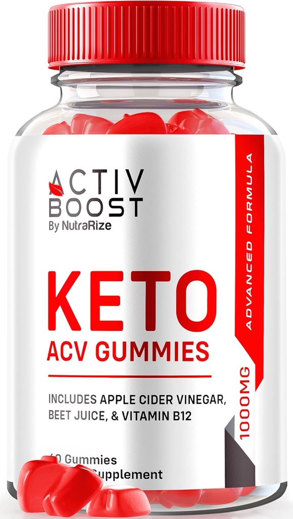 NutraRize Activ Boost Keto ACV Gummys - Keto 高级体重损失补编,最大强度,Gomitas评论(60 Gummys).