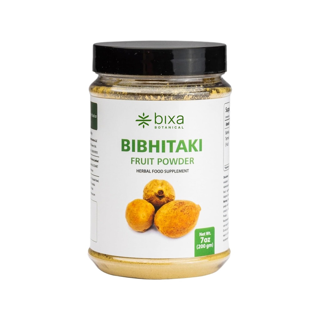 bix BOTANICAL Bibhitaki 粉末 | Terminia Belerica | Baheda ǀ Ayurvedic 草药补充 | 200格拉姆 / 7 OZ | Gluten Free, 非GMO, Steam tried, Vegan, 100%纯度