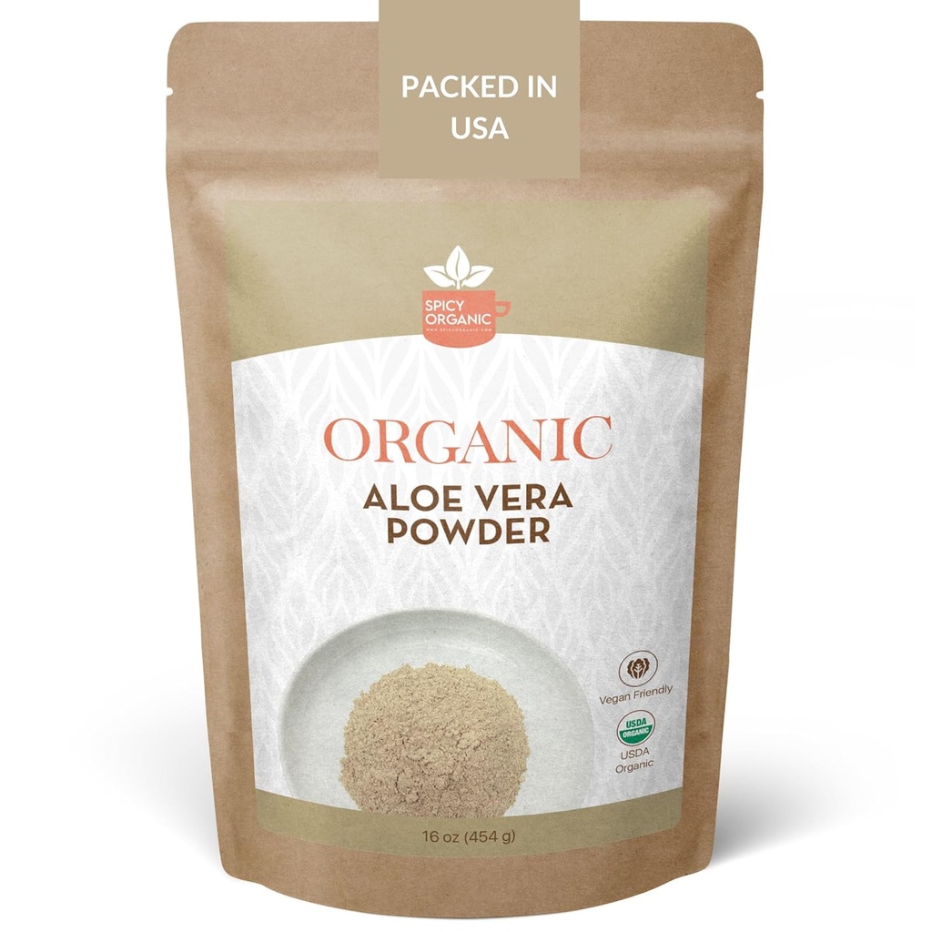 (原始内容存档于2018-09-21). Organization Aloe Vera Powder for Skin & Hair – 8 oz. - Aloe Barbadensis - 裸面面具换自然美人,USDA认证有机与非GMO