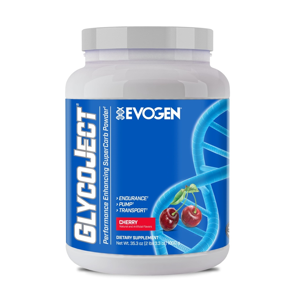Evogen GlycoJect - 超级卡布粉 QQ 快速吸收预工 QQ 碳水化合物粉 耐力 QQ 后工或预工 男与女 QQ 樱桃 37 服务
