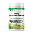 NaturVet Advanced Probiotics & Enzymes, PB6 狗软嚼子帮助敏感胃和消化问题, Hickory Smoked Bacon Flavoried Pet Supplement for Dogs over 6 Weeks, 70 Count Jar.