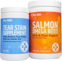 Pet MD 泪水补品 & Pet MD 沙门 Omega Bites