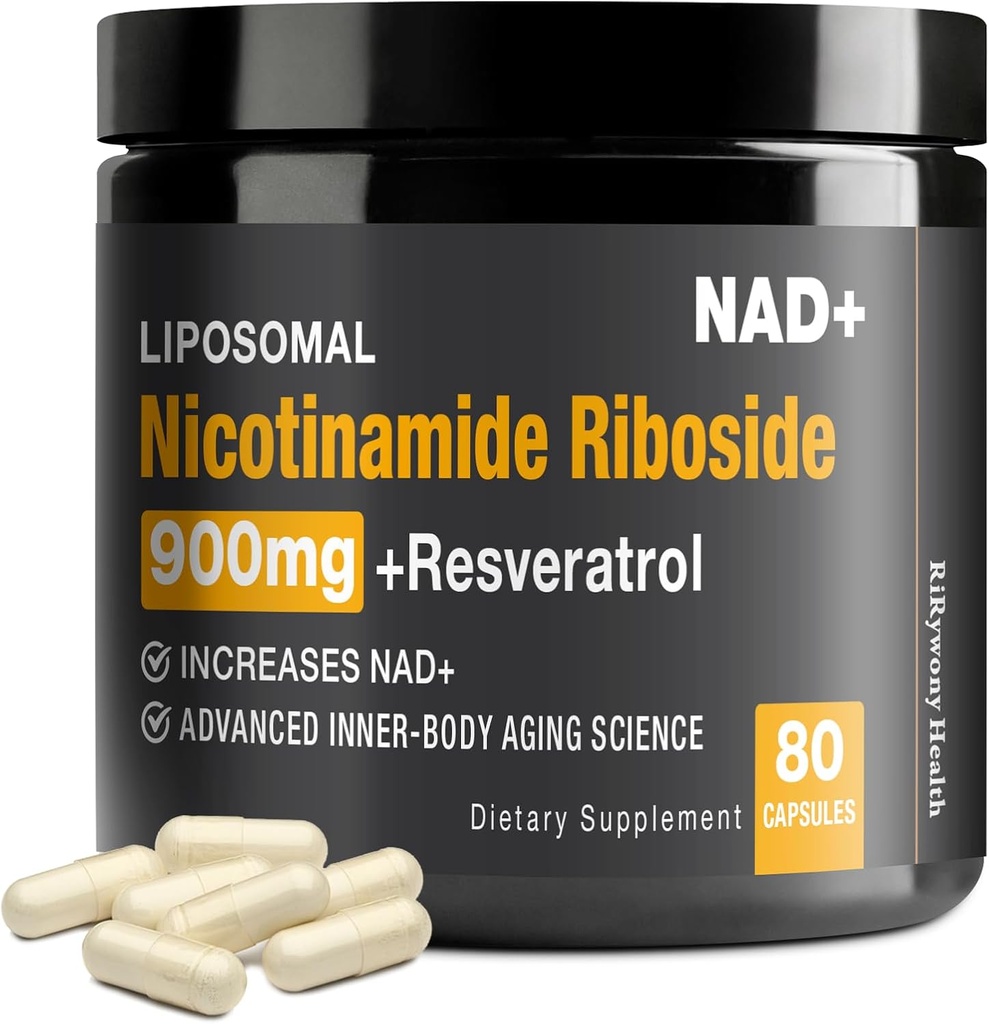 NAD+ 补编 - NAD+ 与尼科蒂纳米德·里博赛德(NR)和Resveratrol Quercetin 900mg, 80 Capsules, USA-063-0911XL-136NAD 共建.