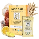 Wise Bar Adapolo Mushroom 营养棒与Reishi、Lions Mane & Ashwagandha、有机Vegan & Gluten Free Snacks for Natural Focus、能源与豁免支持、Lemon Ginger Flavor, 12 伯爵