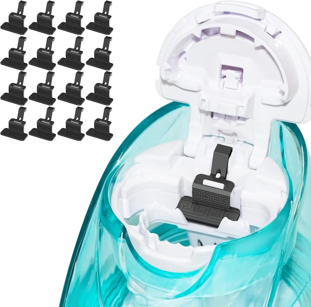 火蚁硅酮 盐碱罐装填附着物 与Navalage Nasal Care兼容 16 Pack 重用硅酮盐垫装填 易操作(黑色16包)