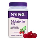 Natrol 5mg Melatonin Gummys, 成人睡眠支持, Melatonin 睡眠补充, 140 草莓味的Gummys, 70天供应