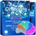 Eye Gel Pades (24 Pairs) – 毛绒眼下眼补丁,皱纹,暗圆,天然折叠眼盖,面部面部面部面部面罩补丁,眼袋