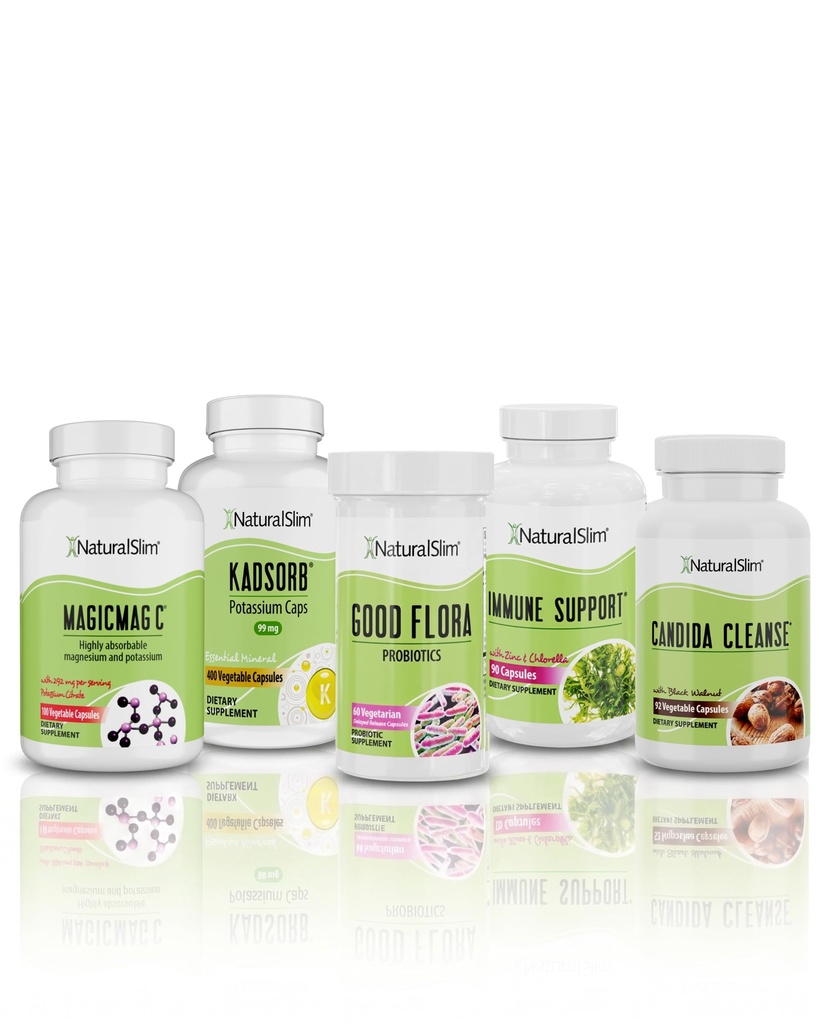 NaturalSlim Superb Bundle for Cleansing – Candistic Kit, MagicMag C 和 Kadsorb 补编 QQ 更好的文摘,Imune System & Kidney Support QQ Vegan,由弗兰克·苏亚雷斯编写 .