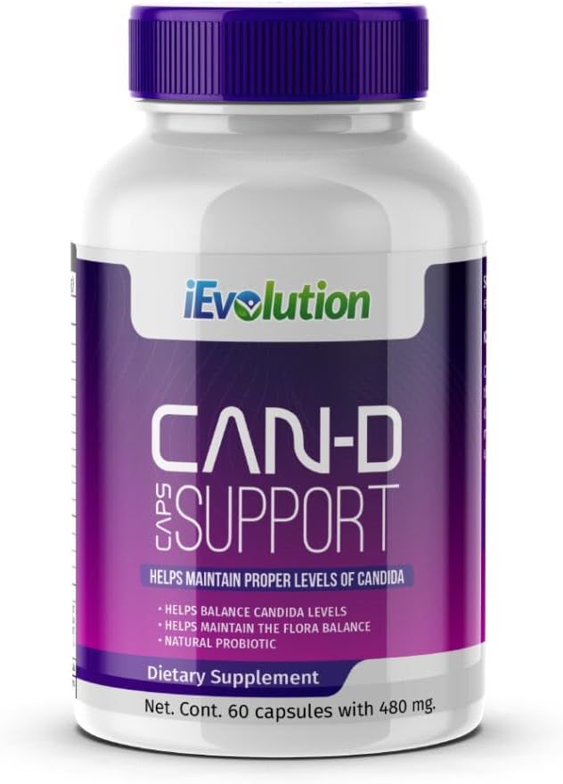 Can-D Caps Advanced Candida Control Supplement: Immune & Digestive System Support with Natural Garlic, Cat's Claw, Ginger, Calcium & Magnesium - 杀真菌和健康改善公式