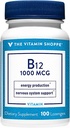 维生素店 B12 1000mcg - 支持能源生产,一次日食补充 - 维生素B-12 (As Cyanocobalamin),Gluten & 奶油自由(100 Lozenges)