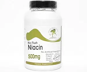 无 Flush Niacin 500 mg ~ 200 卡普尔 - 无附加物 ~ 自然补充