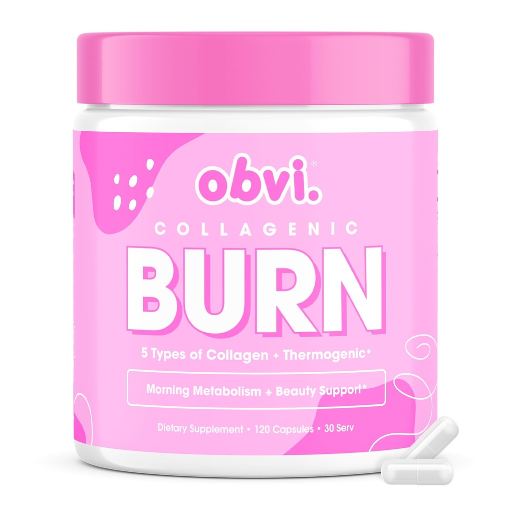 Obvi Collagen Burne QQ Collagen Peptide 补充 绿色茶叶提取 QQ 30 服务(120 Capsules)