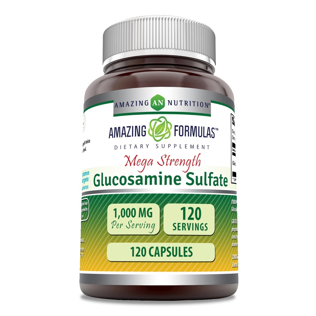 美国制造的Glucosamine Sulfate 1000 mg Capsules 补充 QQ 非GMO QQ Gluten Free QQ(不好吃)