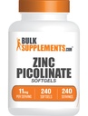 Bulk Assupports.com 锌皮科林特软胶 - Zinc 11mg,用于Immune支持,Gluten Free - 1 Softgel / service,240 Counter (Pack of 1).