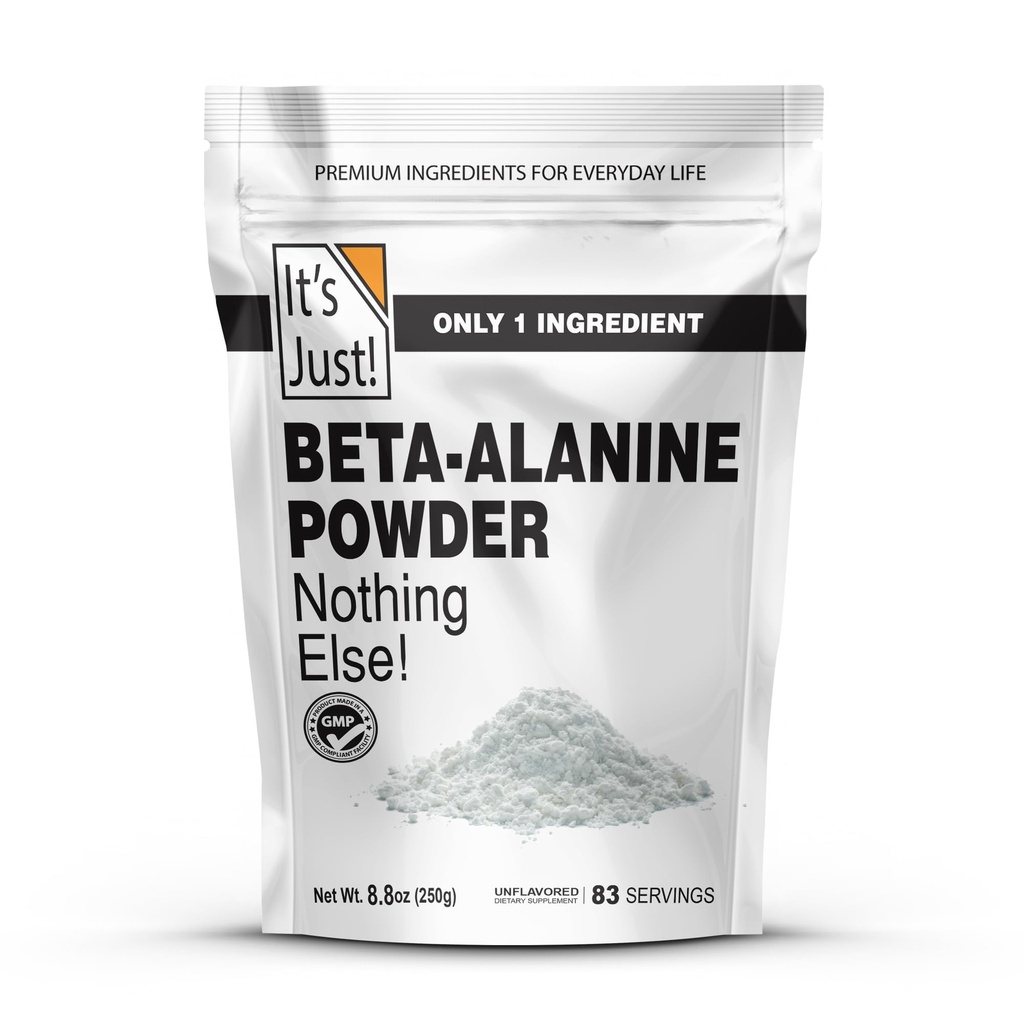 这是只是! - Beta-Alanine Powder,《工作前补充》,250g Bulk,《不受欢迎》,300mg Pervice(250g/83人)