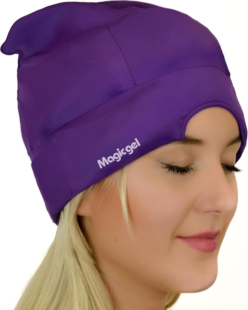 魔法 Gel Migraine 冰头包 - Real Migraine & Headache Relief - 原创头痛 Cap QQ 冷,舒适,黑暗和凉爽; 由医生认可,数千人喜爱 - 紫色