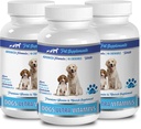 犬类矿物 维生素 - 狗类的超维生素 - 嚼子 - 强力配方 - 矿物复合体 - 狗钙片 - 270 处理(3瓶)
