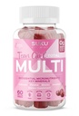 SUKU 少女多维塔明·古米 – 维生素A,B12,C,D3,E,Biotin & Zinc – 无糖蔬菜补充品 皮肤,能源,Immune & Bone健康 – Cherry Flavor – 60 Counter