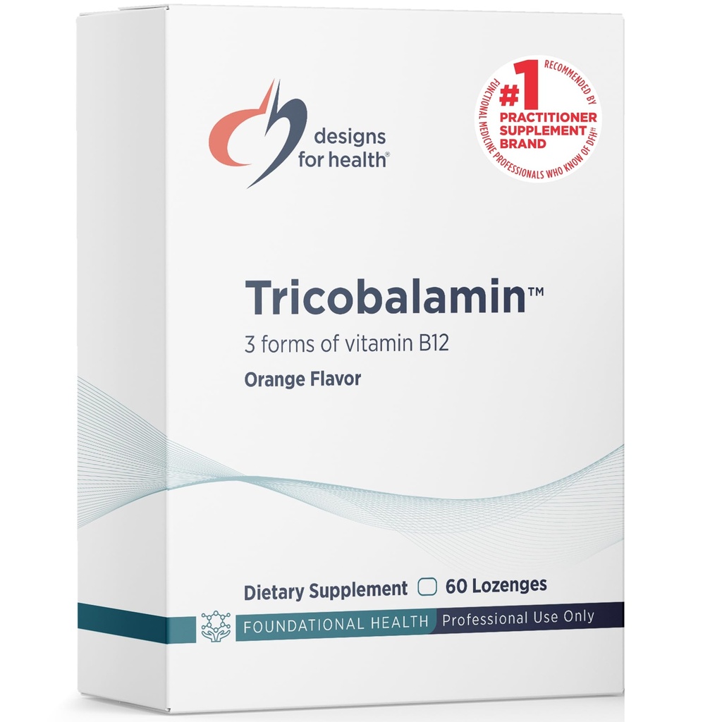 健康B12 Tricobalamin Lozenges - 3000mcg 三联B12快速溶解片与甲基Cobalamin,Adenosylcobalamin + Hydroxocobalamin - 天然橙色火焰(60 Lozenges)