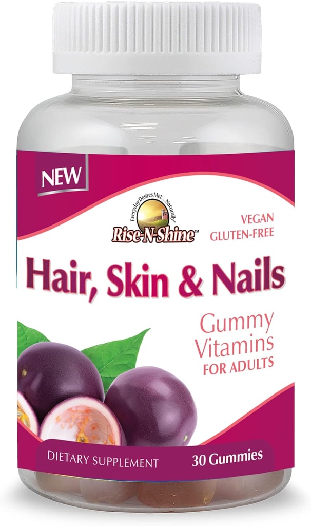升起-N-阳光发皮和钉子 Gummy Vitamins - Pectin 基于维生素的妇女和男子的Gummys, Biotin, Collagen & More - 30 Counters