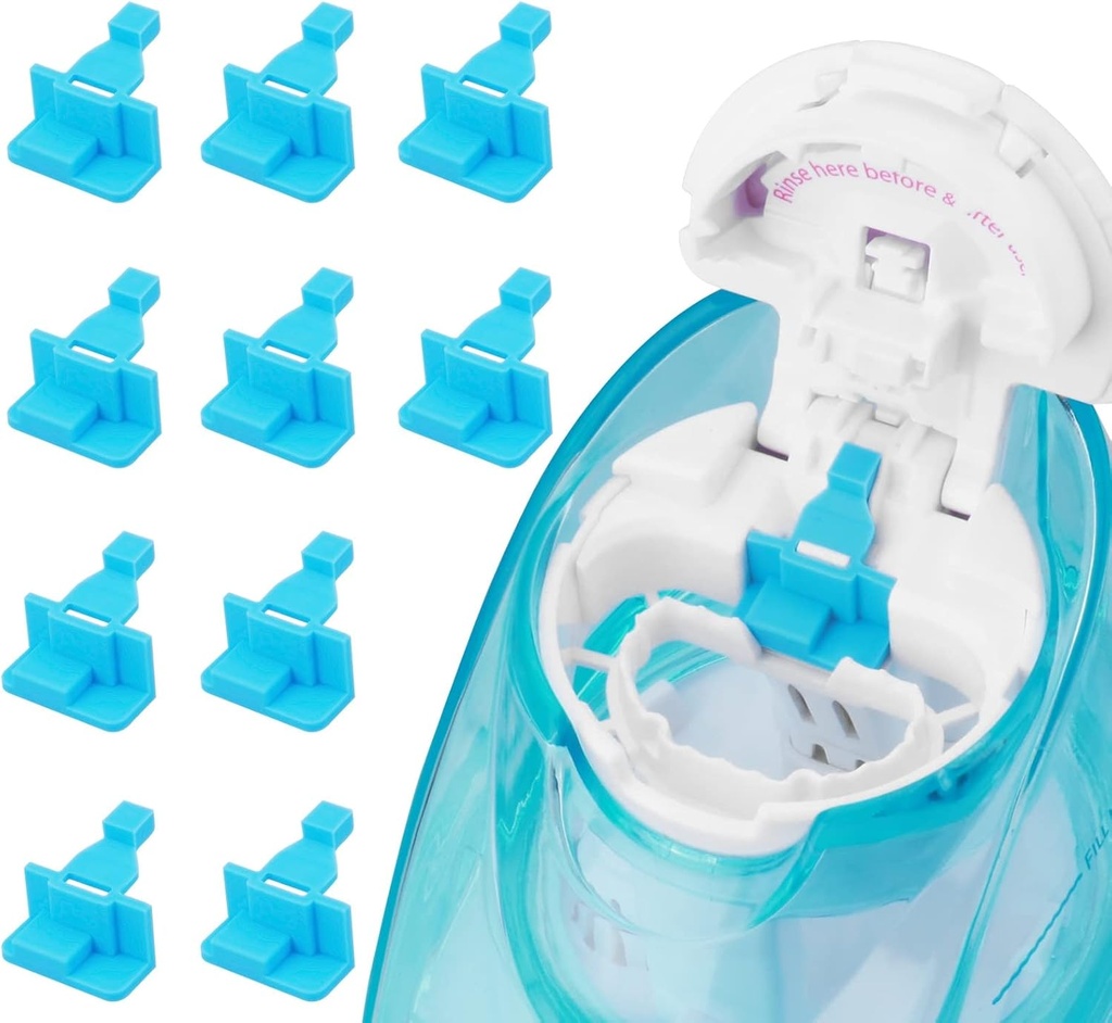 Silicone 盐水锅 重新填充附着物 与Navalage Nasal Care兼容 - 为易操作省盐水锅 (10 Pack-Blue)