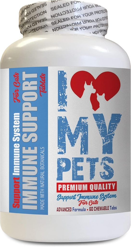 我爱我的PETS LLC 老年猫类补充 - CAT Immune支持 - 助推 - 健康补充 - 对猫类的肝脏支持 - 60 treats (1瓶)