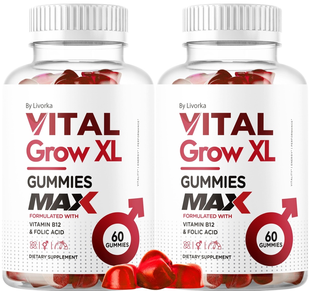 (2 pack) 维他命Grow XL Male Gummys - 男子性能 Gummys 1050MG 维他命GrowXL Blend,维他命Gummy 高级Gomitas公式,120 Gummys 2个月