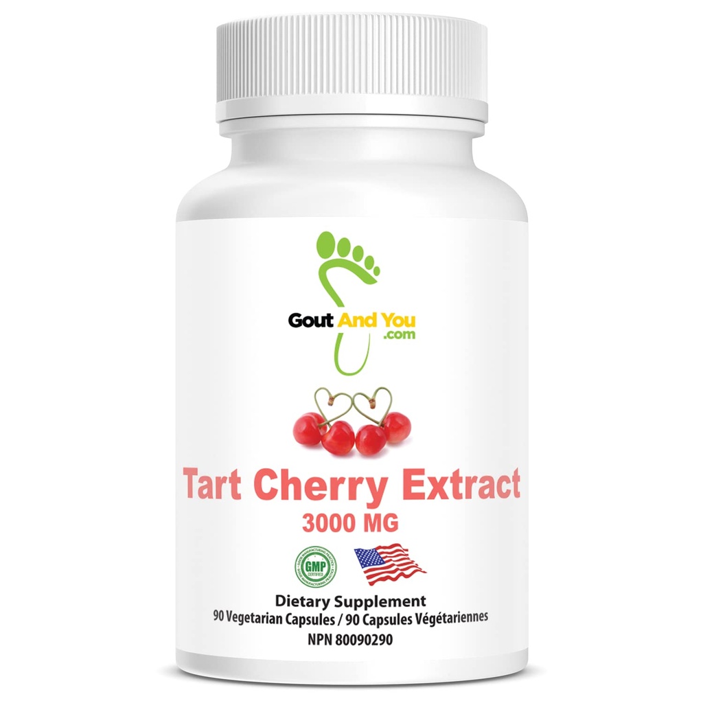 Gout 和 You Tart Cherry 提取 | 3000 mg 单人服务 | 90 蔬菜 Capsules | Gluten-free
