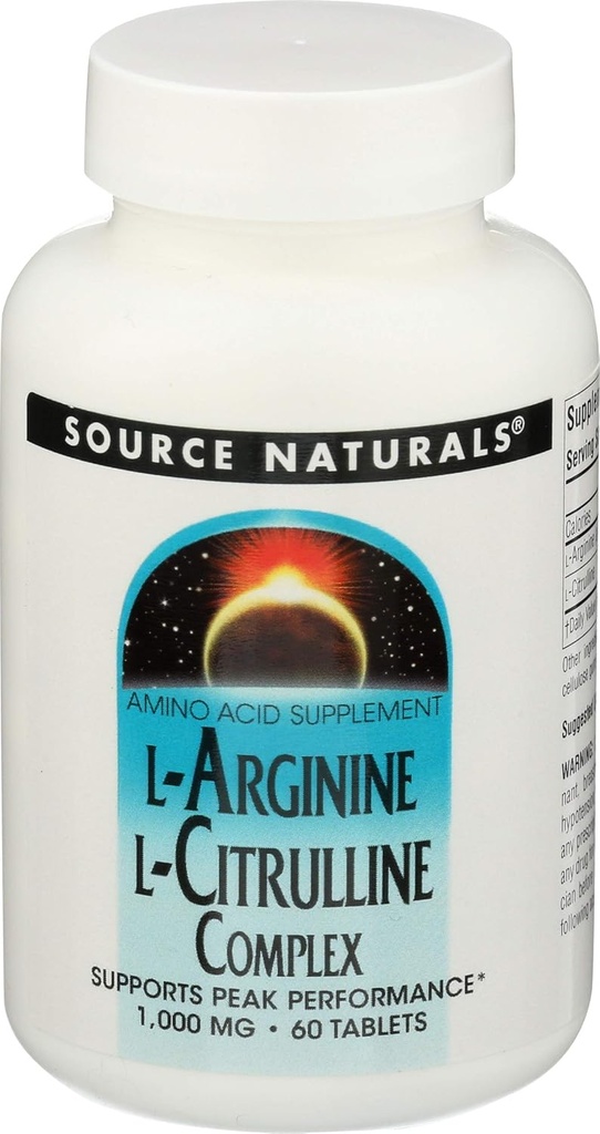 L Arginine L Citrulline 复杂来源自然有限公司 60 Tabs