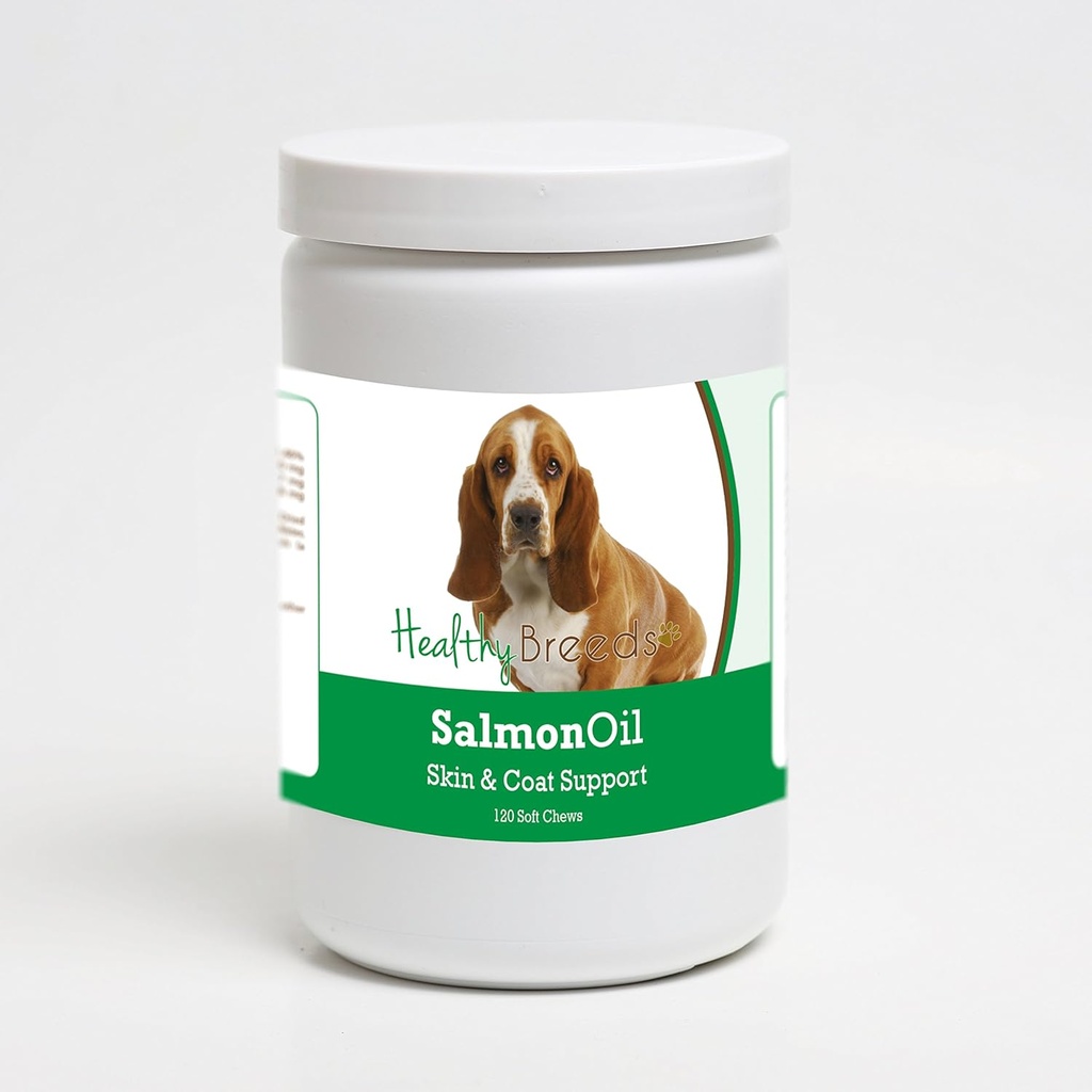 健康果实 Basset 猎犬 沙门 油软 嚼子 120 计数