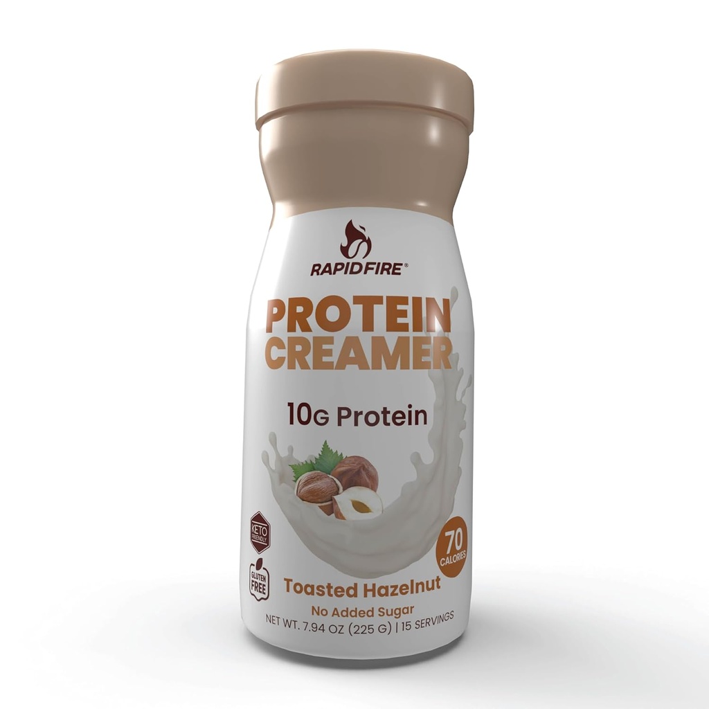 蛋白质Creamer,Hazelnut Flavor, Keto Friendly, 10g 蛋白质与维生素和矿物, 15 services, May Boost代谢和增加能量, 多维, 7.94 Ounce