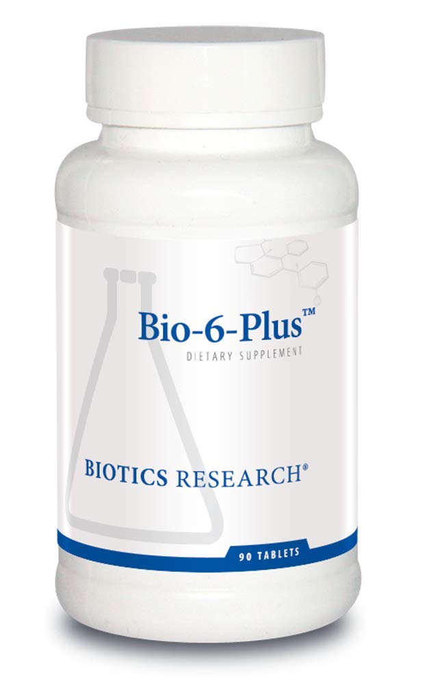 生物研究 Bio 6 Plus 消化功能支持,Pancreatic 函数支持,50,000 NF Units Amylase,9,300 NF Units Lipase,50,000 NF Units Protease, Pancreatic 和 消化酶 90片