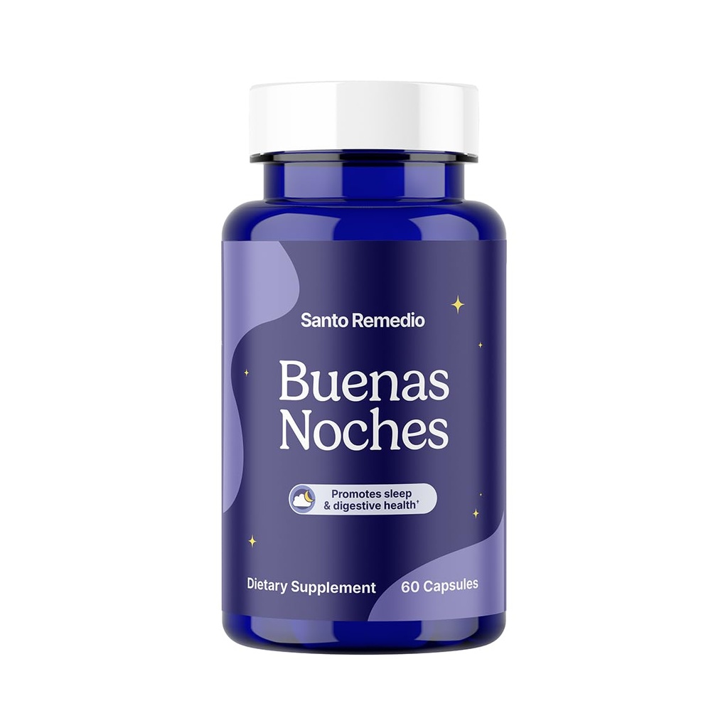 Santo Remedio Buenas Noches,《促进睡眠,支持消化健康》,载于Zylaria ,DE111(Probiotics),梅拉托宁。