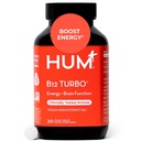 HUM B12 涡轮,维生素B12 补充,每日能源支持,骨质健康钙,B-12 维生素能量补充,Gluten Free, Vegan, Non GMO, 30 Vegan 高潜力片