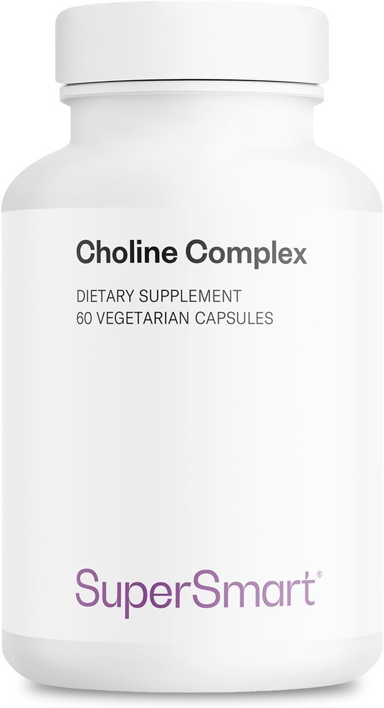 Supersmart - Choline Complex (Patted & High Strict) - 配有 Choline Bitartrate, GPC Choline & CDP Choline - 高概率 Choline 补充 QQ Non-GMO & Gluten Free - 60 蔬菜 Capsules