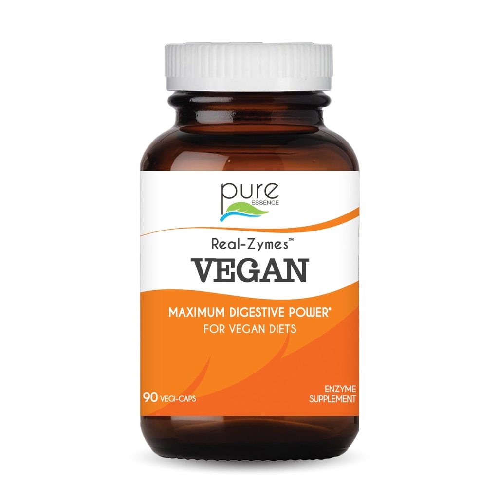 Real-ZymesTM VEGAN 带Probiotive Enzymes 补充 更好的消化 -- -- 自然支持 Bloating, Gas, Belching, 腹泻, 便秘, IBS 等 -- -- 90 Caps