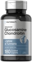 Horbäach Glucosamine Chondroitin + MSM & Turmeric + 180 化妆卡片 + 非GMO, Gluten 免费补编