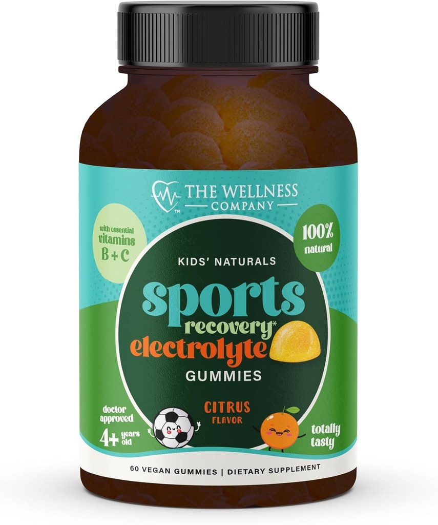Kids Naturals Sport Recovery Gummys – Daily Wellness Support – 60ct(1个月供应量).