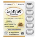加利福尼亚金营养 LactoBif Probiotics, 100 Blion CPU, 8 活性与临床研究 Probiotic Strains, 无糖, 蔬菜, 个人双油脂密封, 30 个 Veggie Capsules