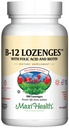 Maxi 健康 维生素 B12 含叶酸和生物素的Lozenges - 亚语 B12 维生素草莓 Flavor - 蔬菜 Kosher B 12 维生素用于红血细胞生产和能量(360计)