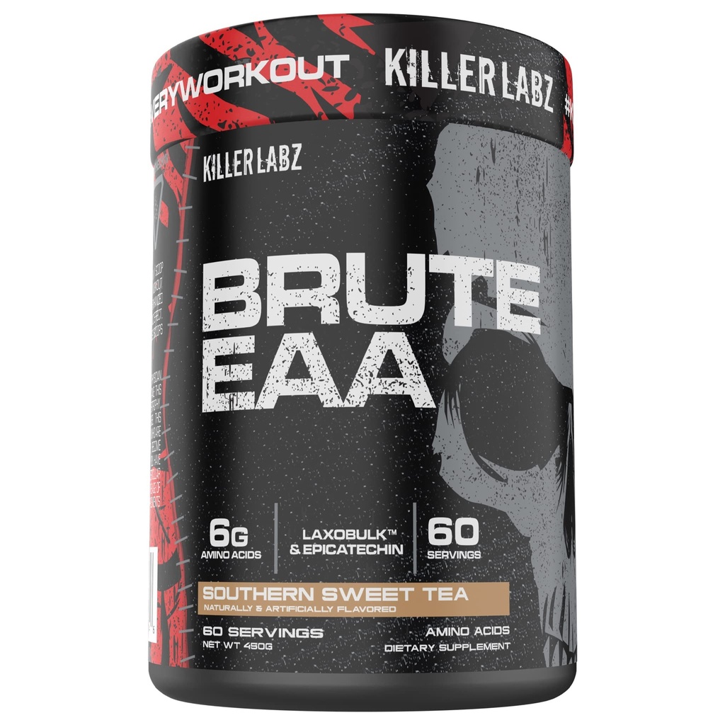 KILLER LABZ Brute EAA 分链和基本氨基酸 → 6g 氨基酸以加速恢复和精益物质增益 60种服务(南方甜茶)