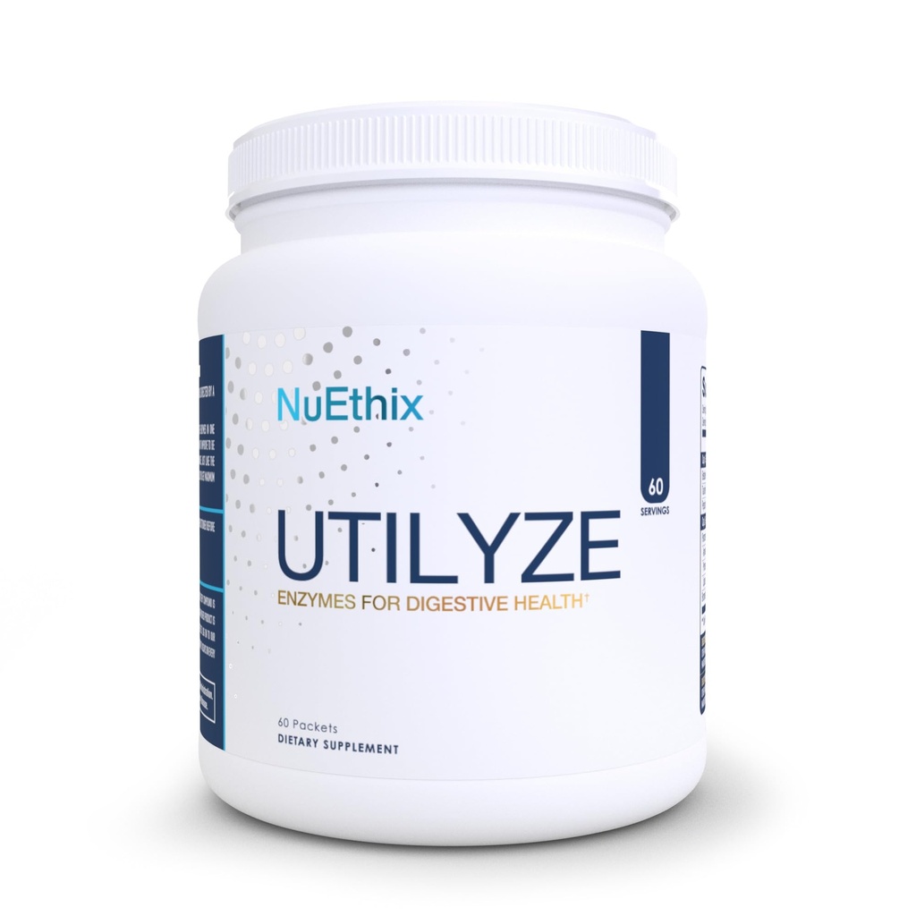 NuEthix 配方 Utilyze Enzymes for Decemberive Wellness, 营养吸附的饮食补充, 60 旅行包