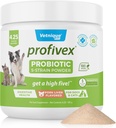 Vetnique Labs Profivex Probiots for Dogs 全天然狗 Chews & Powder for 消化性健康 Probiotive Probiotive Supplements for Dogs 5 Strains of Probiots & Prebiotics (粉, 4.25oz) 活性猪笼草(Powder, 4.