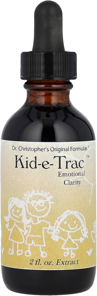 克里斯托弗的原始公式 有机Kid-e-Trac 提取液体,无酒精儿童公式,支持精神和情感清晰,大脑功能和冷静,2 oz