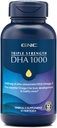 GNC 三强 DHA 1000 Omega 3 增刊 1000 mg DHA 支持大脑发育和健康视觉 45 Softgel