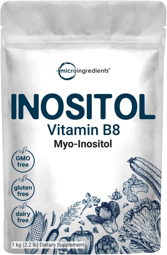 微成份:Myo-Inositol粉,2.2lb(1666年服役) 女性的Inositol补充品 支持激素平衡与骨质健康 – 非GMO, Vegan, Filler-free