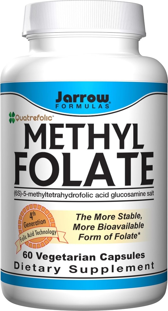 Jarow Formules Methyl Folate 5-MTHF营养补充剂,400Mg,60 Counter(多包)