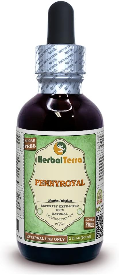 Pennyroyal (Mentha Pulegium) Glycerite,有机干草无酒精液体摘录 2 oz