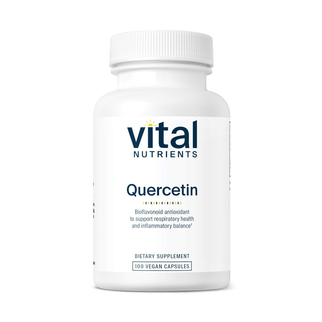 重要营养素 Quercetin QQ Vegan Quercetin 配有 Bioflavonoids 的 Sinus, 呼吸器,心脏, 和免疫功能支持 QQ Gluten, 乳品, Soy Free QQ500mg ~ 100 Capsules